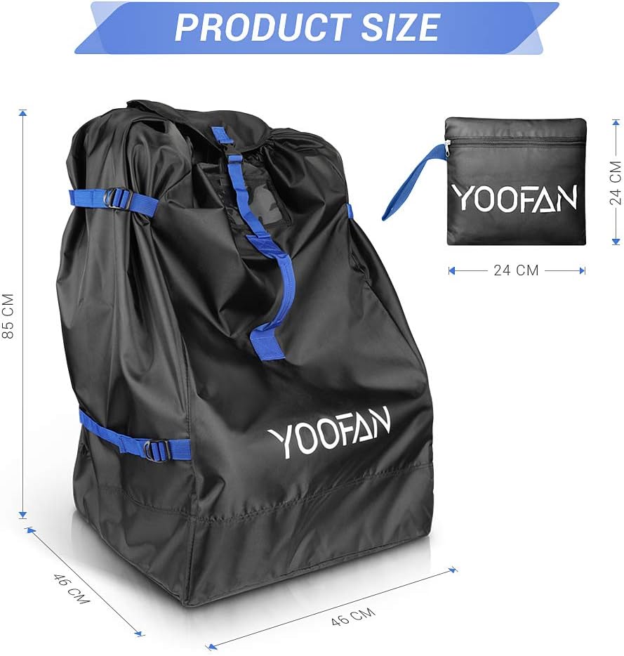 YOOFAN Τσάντα Αεροπλάνου Τσάντα Μεταφοράς για Καρότσι Παιδικό Κάθισμα Αυτοκινήτου 85x45x45 ΣΑΚΙΔΙΟ ΠΛΑΤΗΣ