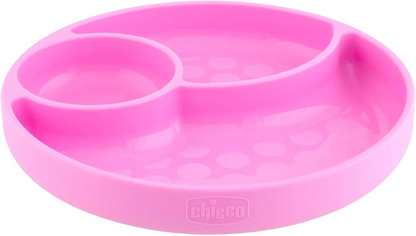 CHICCO Easy Menu plato de silicona dividido en tres secciones con ventosa 12 m+