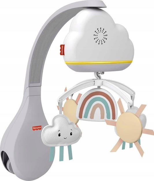 FISHER PRICE 2w1 giostrina con sensore di rumore, lampada da notte da tavolo