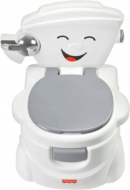 FISHER PRICE nocnik Moja Pierwsza Toaleta DE, interaktywny nocnik dla dzieci 18m+ z dźwiękami