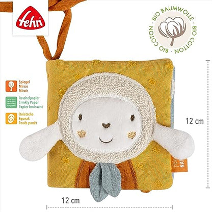 Livro sensorial Fehn fehnNATUR Ovelha 11x11 cm
