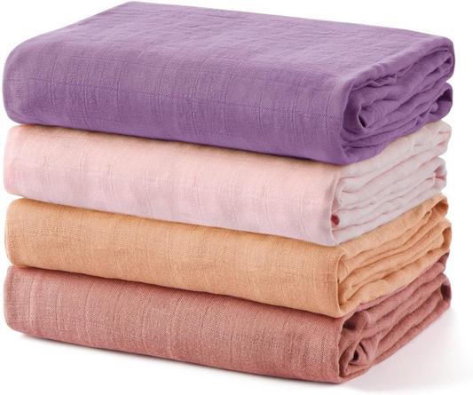 MOMCOZY muslinaste povijalne odejice x4 bambus bombaž 120x120