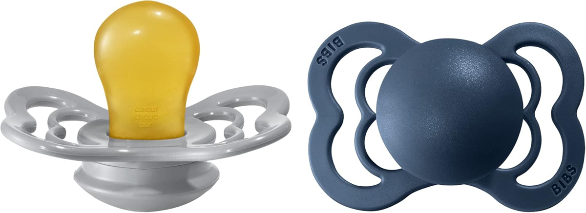 BIBS SUPREME dude za pomirjanje iz kavčuka 0-6m SIMETRIČNE