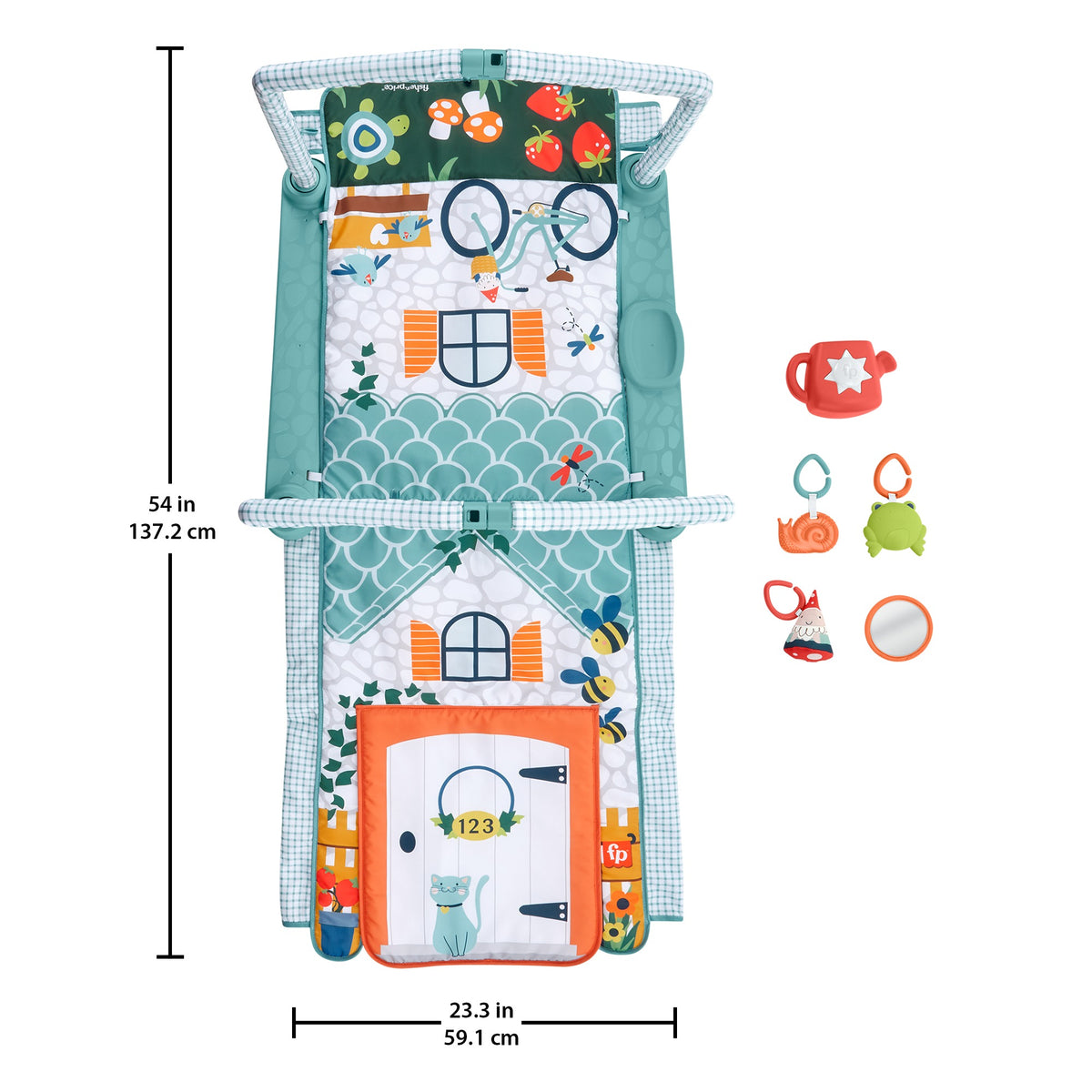 FISHER-PRICE izobraževalna igralna podloga 3v1 Hišica raziskovalca