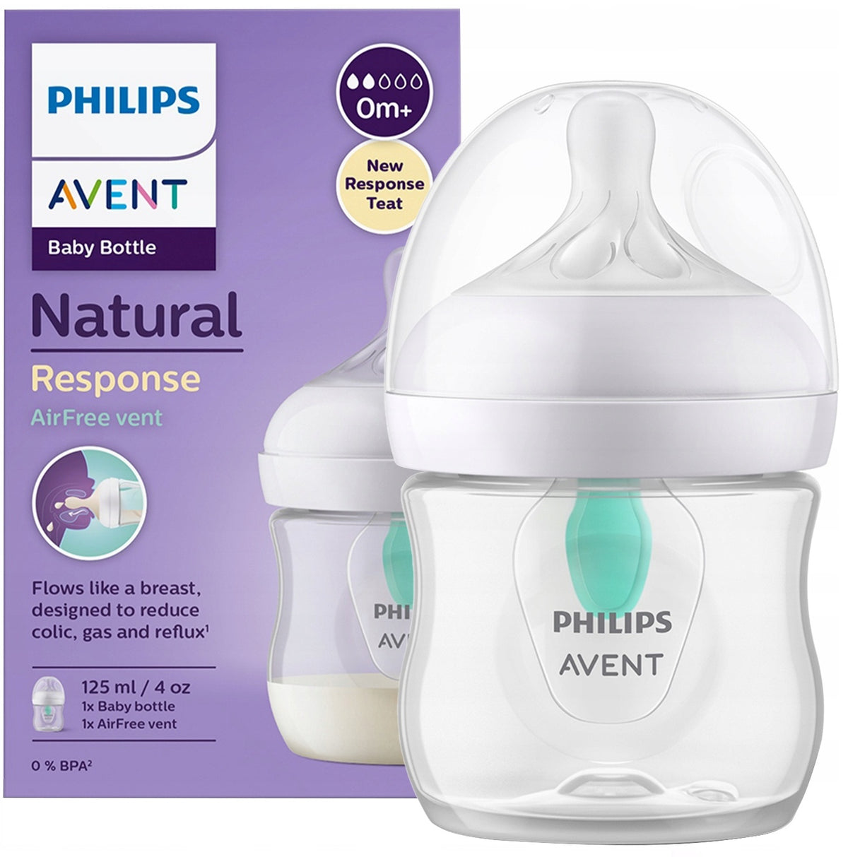 PHILIPS AVENT Natural RESPONSE μπιμπερό 125 ml 0 μηνών+