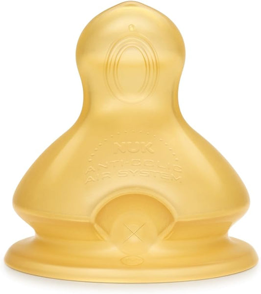 NUK First Choice+ smoczki do butelek x2 L 6msc+ LATEX naturalny smoczek antykolkowy