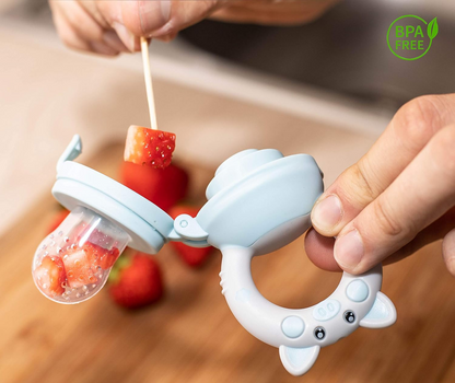 NORDHAIN dispensador de chupete para frutas para bebés 3-12 meses 2 unidades 6 boquillas