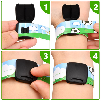 Wasserdichte SOS-Armbänder für Kinder, 6 Stück