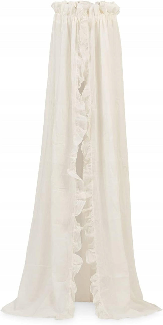 JOLLEIN baldachim na stelaż 245cm ivory VINTAGE, kremowa moskitiera do łóżeczka w stylu vintage