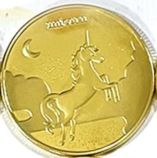 BRADOC Fata dei dentini moneta 4 cm UNICORNO