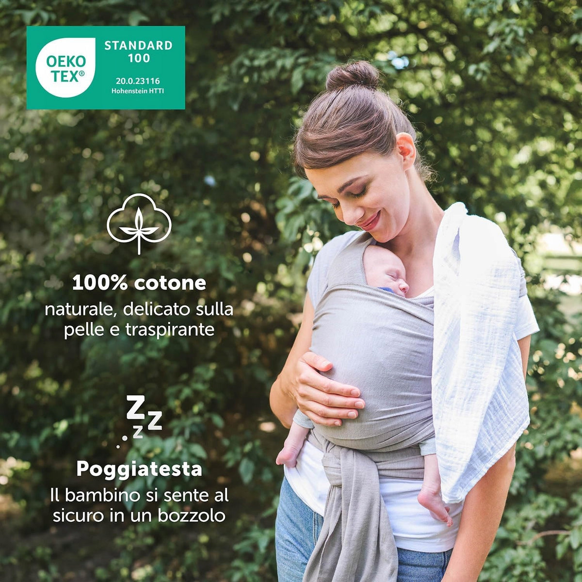 LALENI fular portabebés ergonómico para llevar bebés hasta 15 kg
