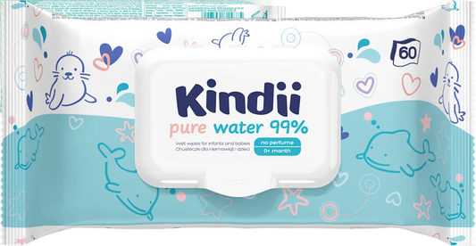 KINDII Pure Water 99 salviettine umidificate con acqua x60