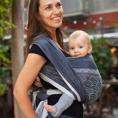 HOPPEDIZ Webtragetuch für Babys 5,4x0,7