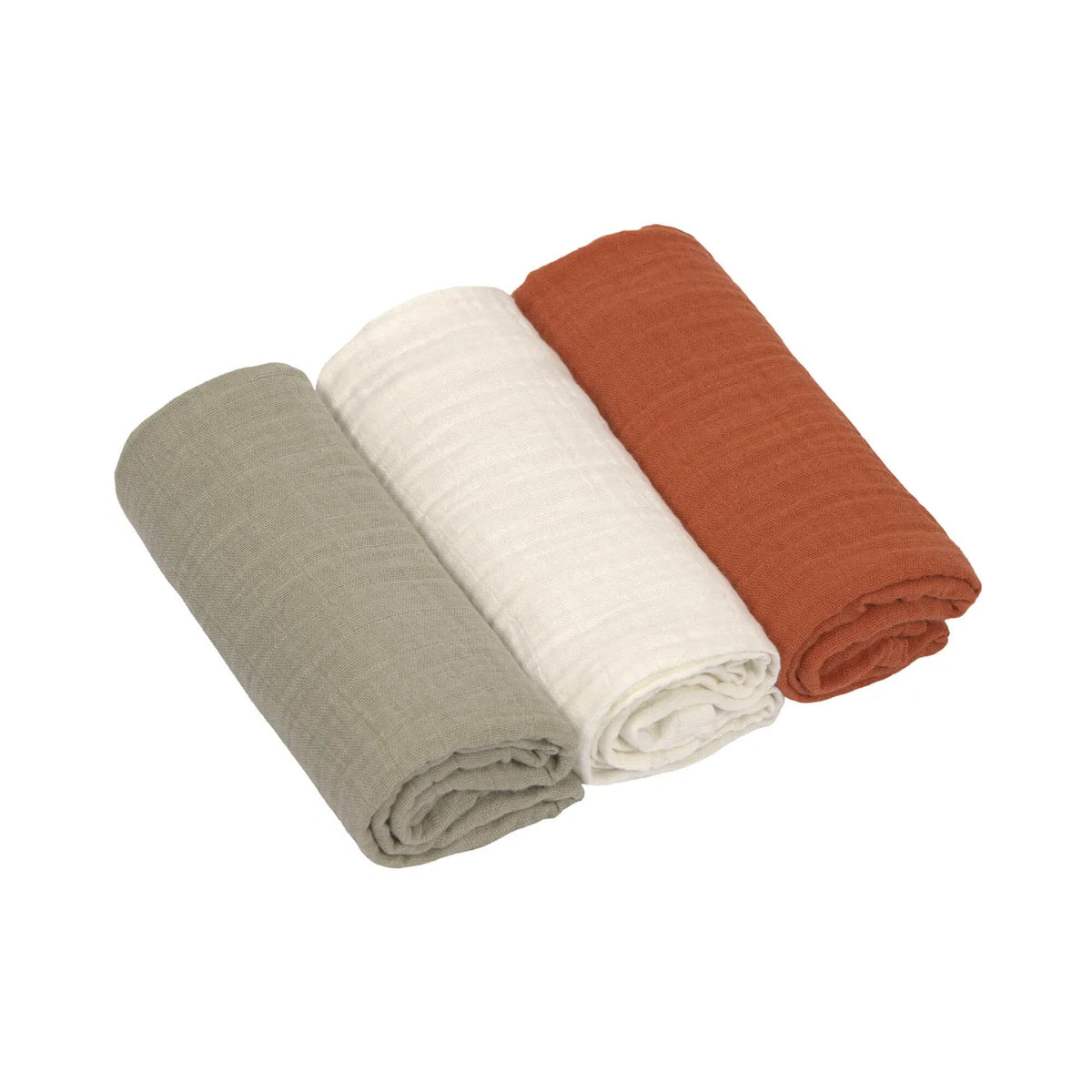 LASSIG Musselin-Windeln 60x60cm x3 BIO-BAUMWOLLE