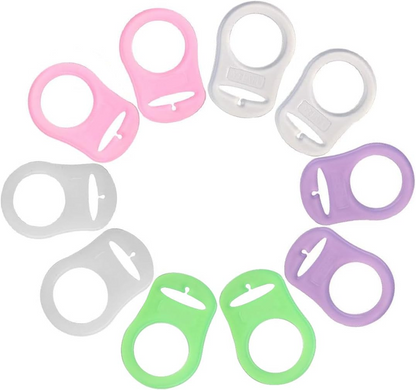 TADIPRI Silikon-Clips für Schnullerketten, 10 Stück