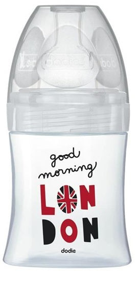 DODIE Sensation+ LONDRA biberon in vetro 150 ml 0-6 mesi tettarella 1 flusso lento
