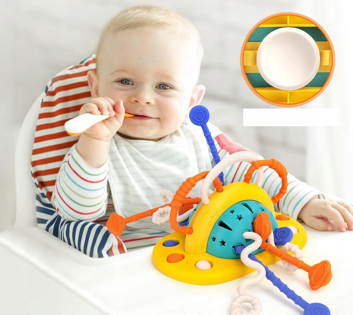 BAMBEBE Montessori silikonska senzorična igrača s priseskom
