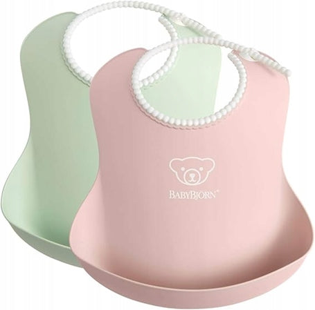 BABYBJORN silikonski slinček z žepkom x2