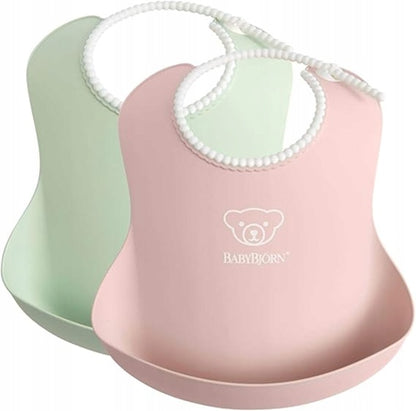 BABYBJORN silikonski slinček z žepkom x2