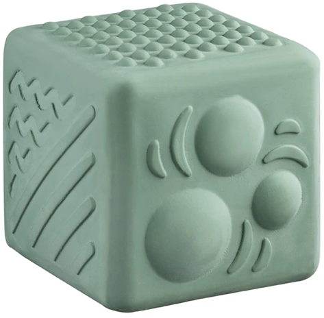 VULLI Cubo de goma con texturas para jugar 7,3 cm SOPHIE LA JIRAFA
