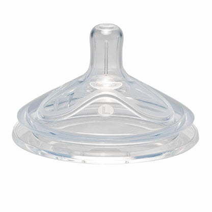 NIP First Moments smoczek do butelki L 0msc+ silikonowy, bez BPA i BPS, naturalny kształt