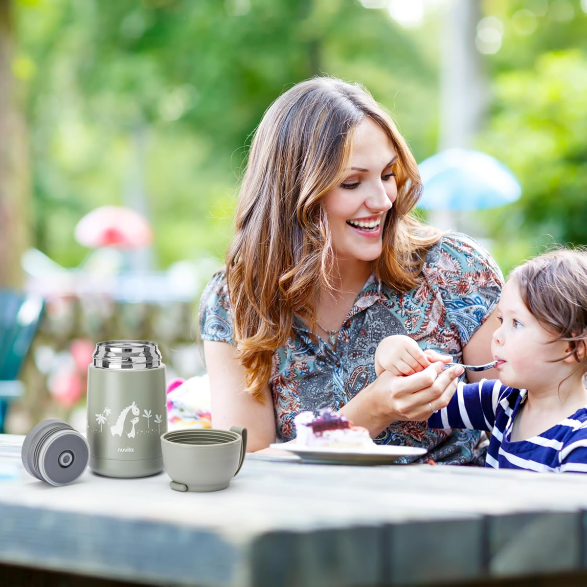 NUVITA 4475 termo para comida de acero inoxidable 620 ml 0+ JIRAFA
