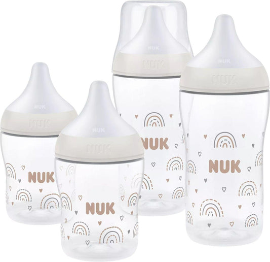 NUK Perfect Match Rainbow startset med flaskor 150 / 260 ml 3m+