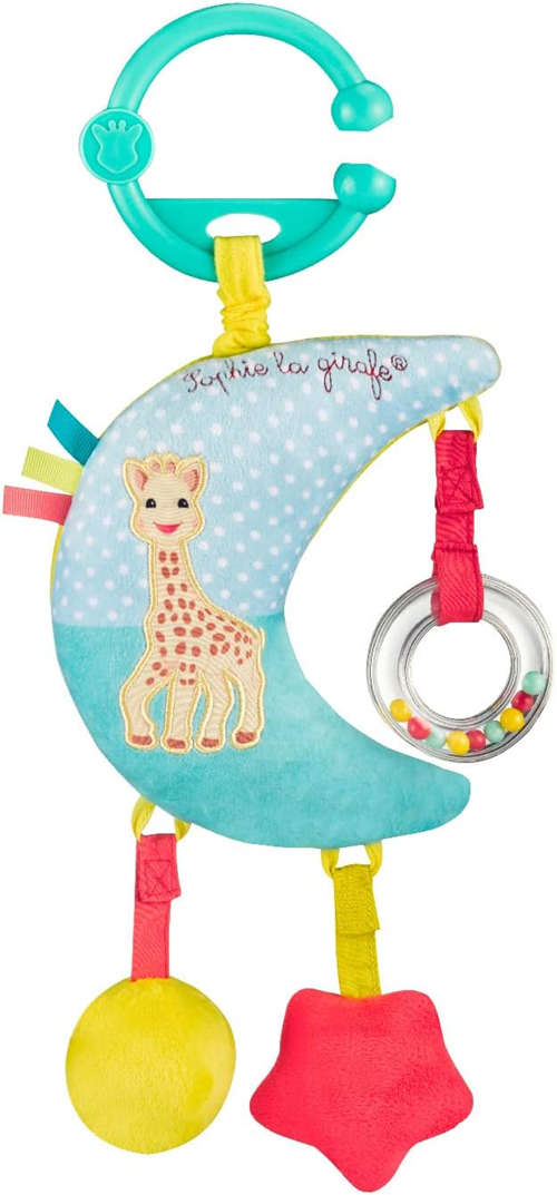 SOPHIE LA GIRAFE obesek z glasbeno skrinjico za voziček in posteljico 28 cm LUNA
