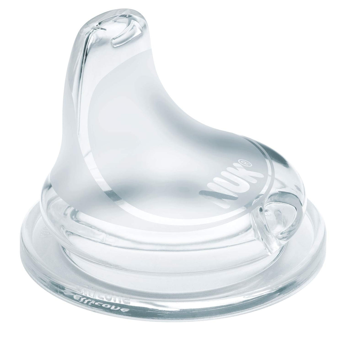 NUK First Choice stalowy kubek niekapek 125 ml 6 m+ transparentny smoczek silikonowy dla niemowląt