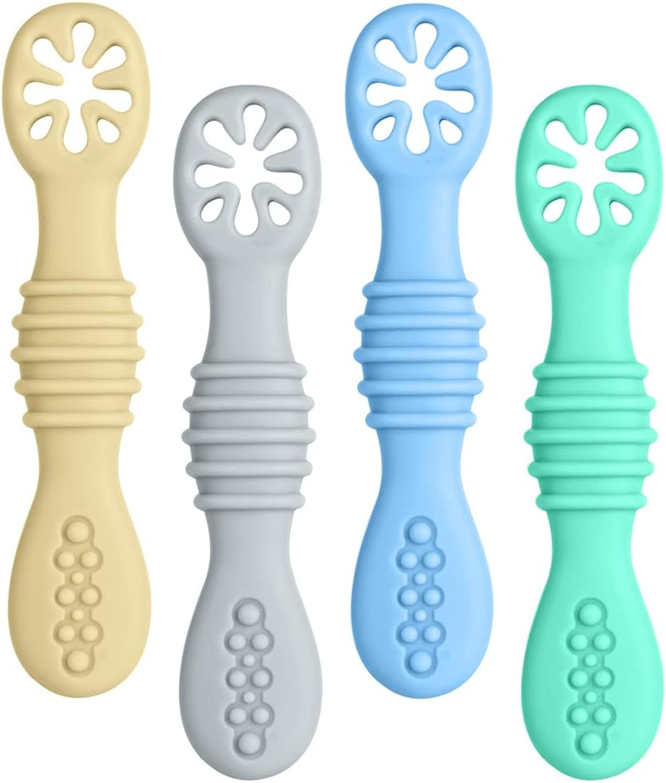 VICLOON komplet silikonskih žličk za gosto hrano, 4 kosi, 11 cm