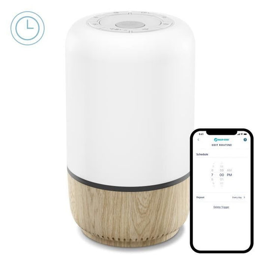 MAXI-COSI Soothe lámpara nocturna LED con altavoz y aplicación Connected Home