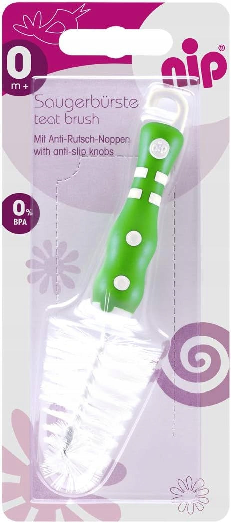 NIP spazzola per la pulizia di succhietti, biberon e accessori 14 cm