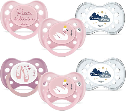 DODIE Essential silikonska duda x6  6m+ DAY&NIGHT