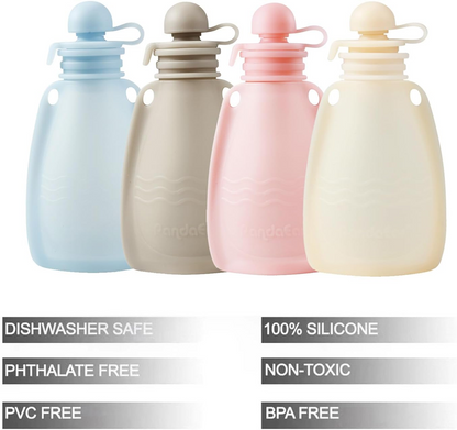 PANDAEAR Set de 4 bolsas de silicona para alimentos