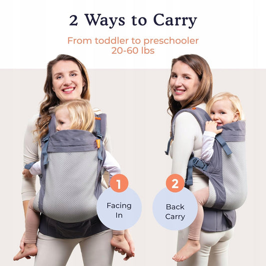 BECO TODDLER marsupio con fibbia 9-27kg mesh 3d