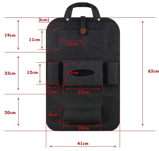 ALECAT zaščitni organizator za avtosedež 41x62 cm