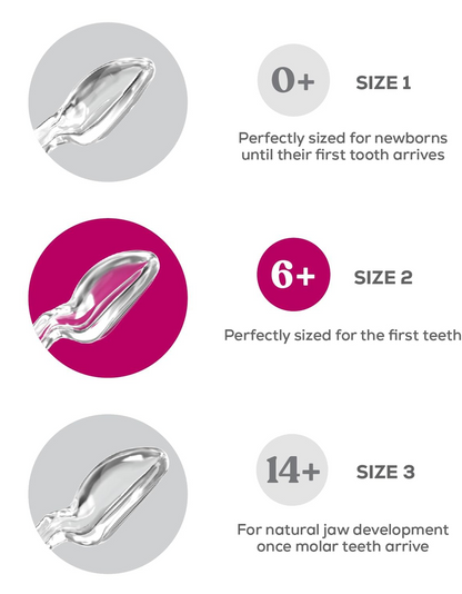 DENTISTAR silikonska duda za pomirjanje 3x 14 mesecev+