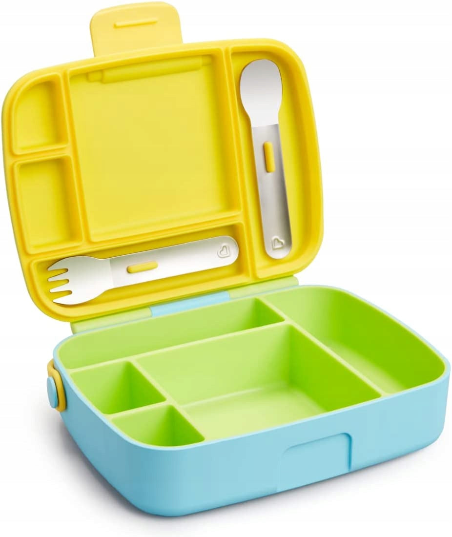 MUNCHKIN Bento Box desiatový box + príbor, 5 priehradkov