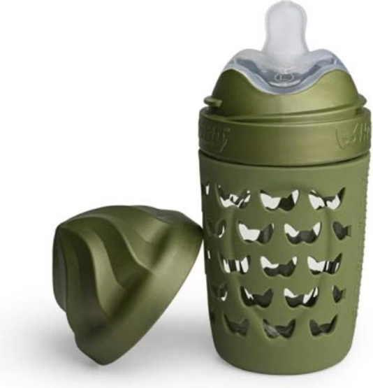 HEROBILITY Hero Eco biberón de vidrio con funda 220 ml 6 m+ tetina M