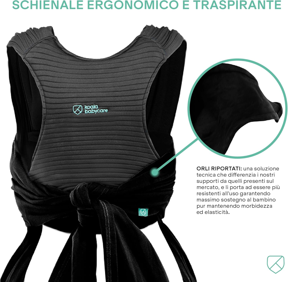 KOALA BABYCARE fular portabebés elástico para máximo 15 kg