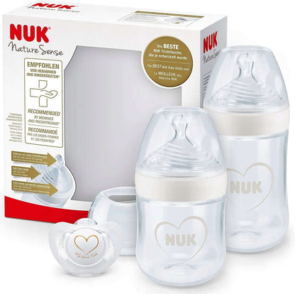 NUK Nature Sense Flaschenset 260 ml, 150 ml + Schnuller