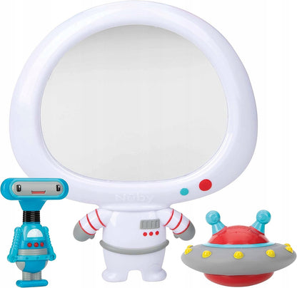 NUBY zrkadielko s prísavkou + 2 hračky do kúpeľa