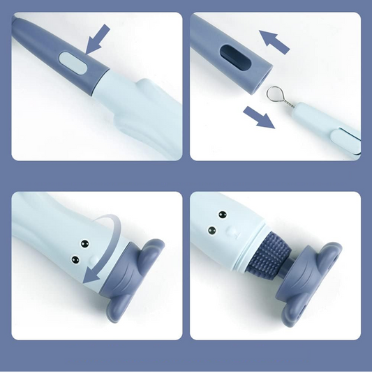 VICLOON 3 in 1 spazzole in silicone per la pulizia di biberon, tettarelle e cannucce 28cm