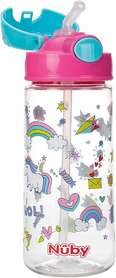 NUBY Trinklernbecher Tritan mit Strohhalm 4 l+ 540 ml
