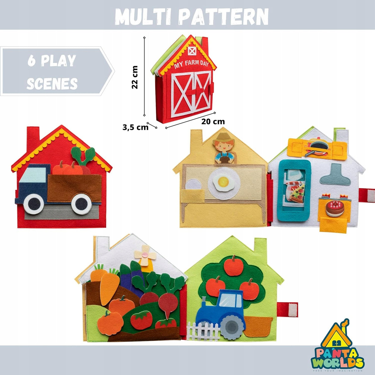 libro sensorial educativo MI DÍA EN LA GRANJA para niños