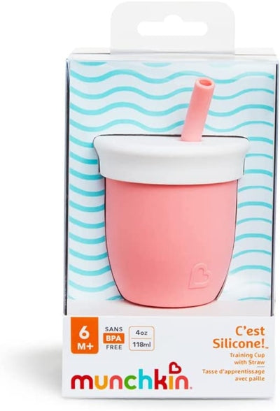 MUNCHKIN C'est Silicone! lonček s slamico 6msc+ 120ml