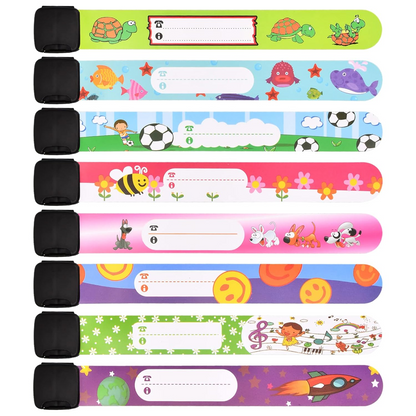 Pulseras SOS impermeables para niños 8 unidades