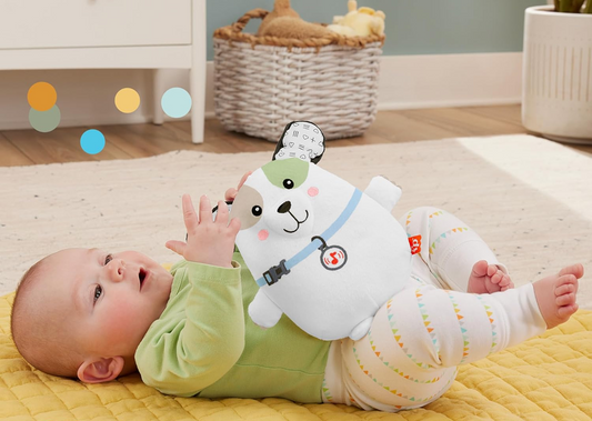 FISHER-PRICE Snuga Puppy peluche con melodías y vibraciones, perro 18 cm