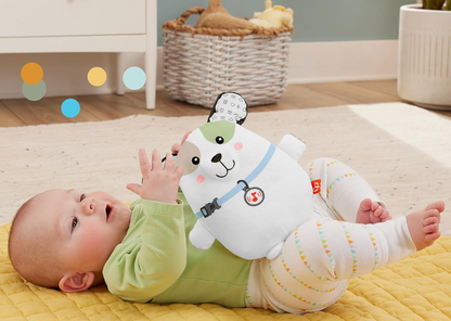 FISHER-PRICE Snuga Puppy peluche con melodías y vibraciones, perro 18 cm