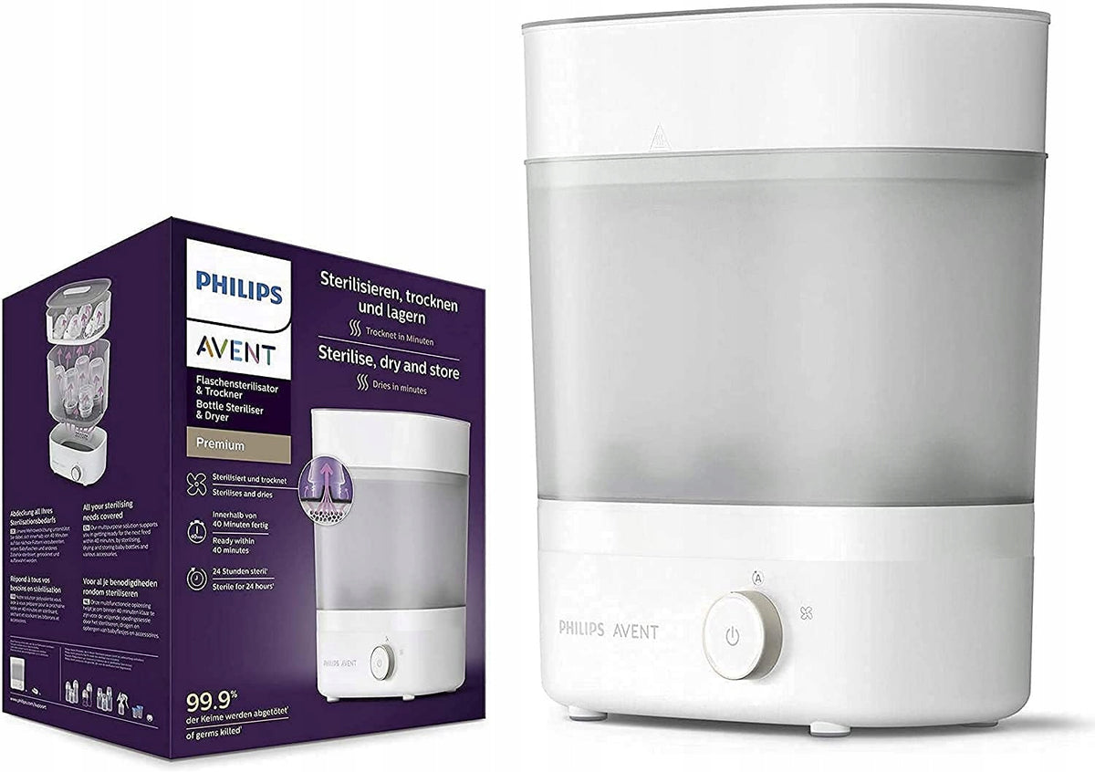 PHILIPS AVENT elektryczny sterylizator 293/00, biało-szary sterylizator i suszarka parowa do butelek